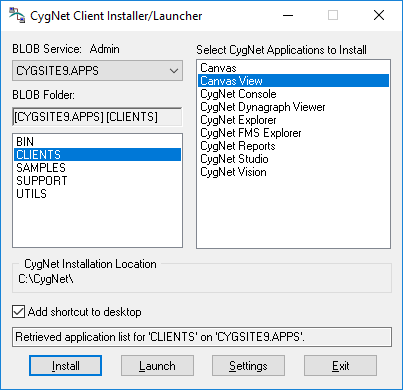 Install button